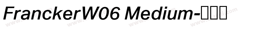 FranckerW06 Medium字体转换